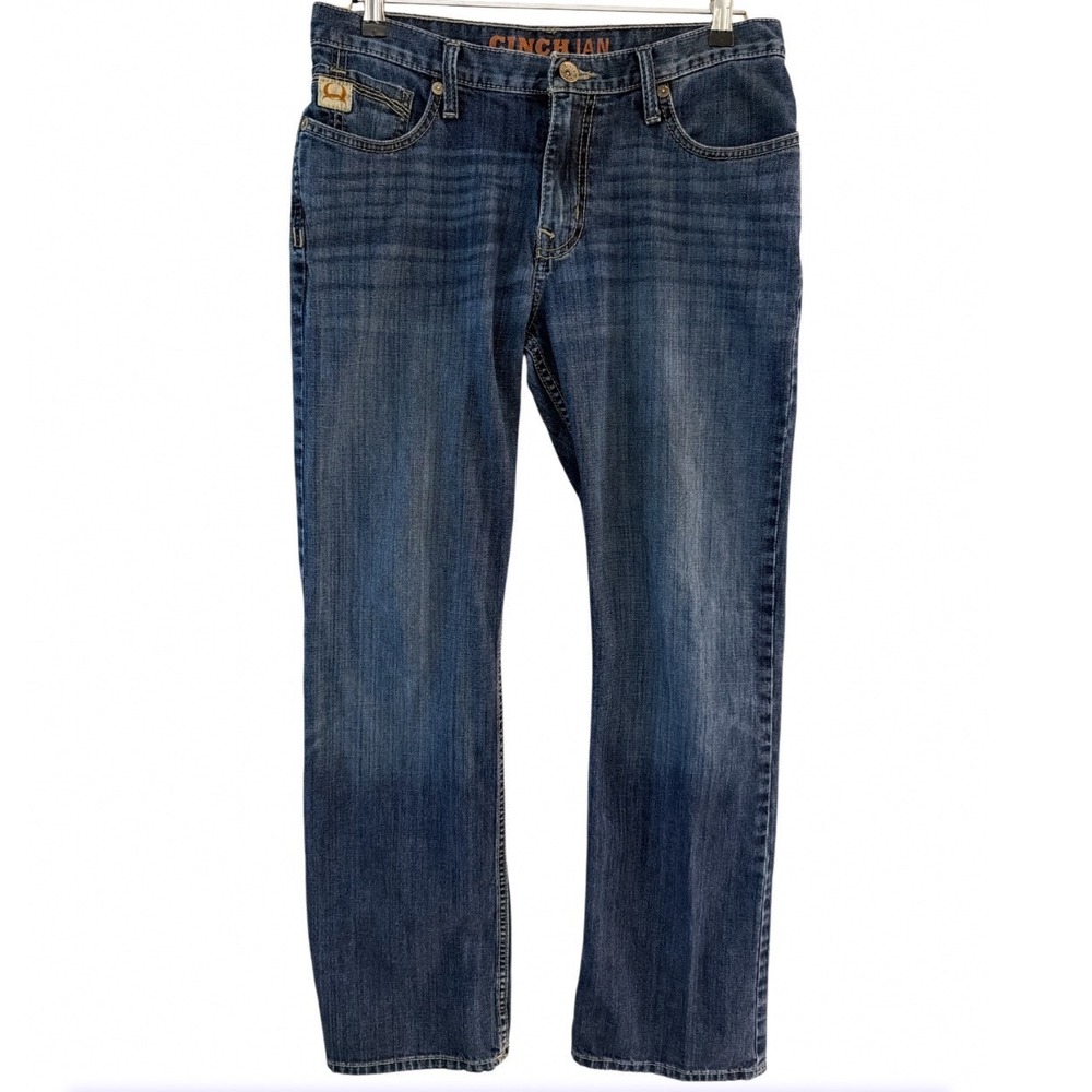 Cinch Ian Slim Fit Jeans Mens 32x32 Medium Wash Stretch Straight Denim Blue